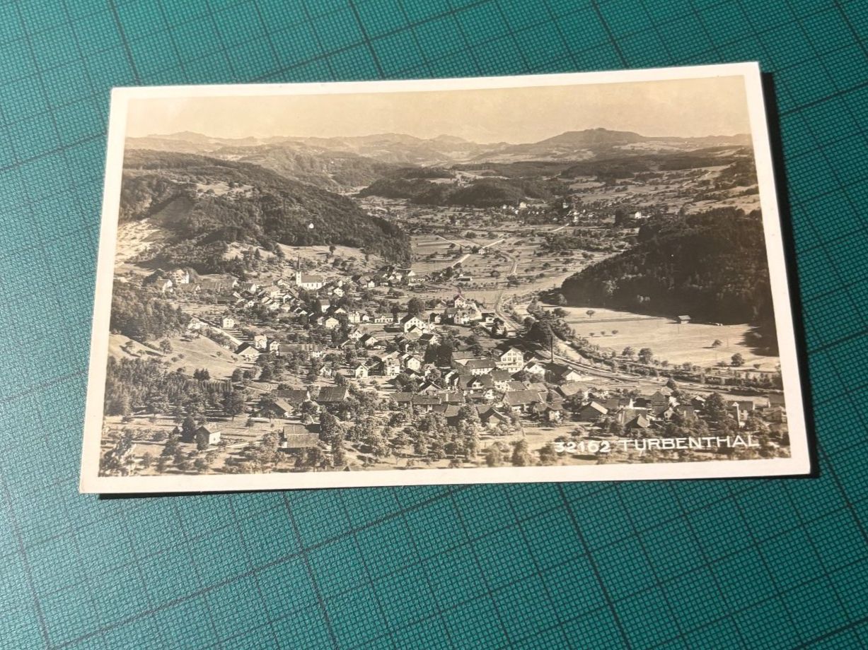 Cartoline postali: AK Turbenthal. Generalansicht. 1928. – Usato da Utzenstorf venduto da Rose0303