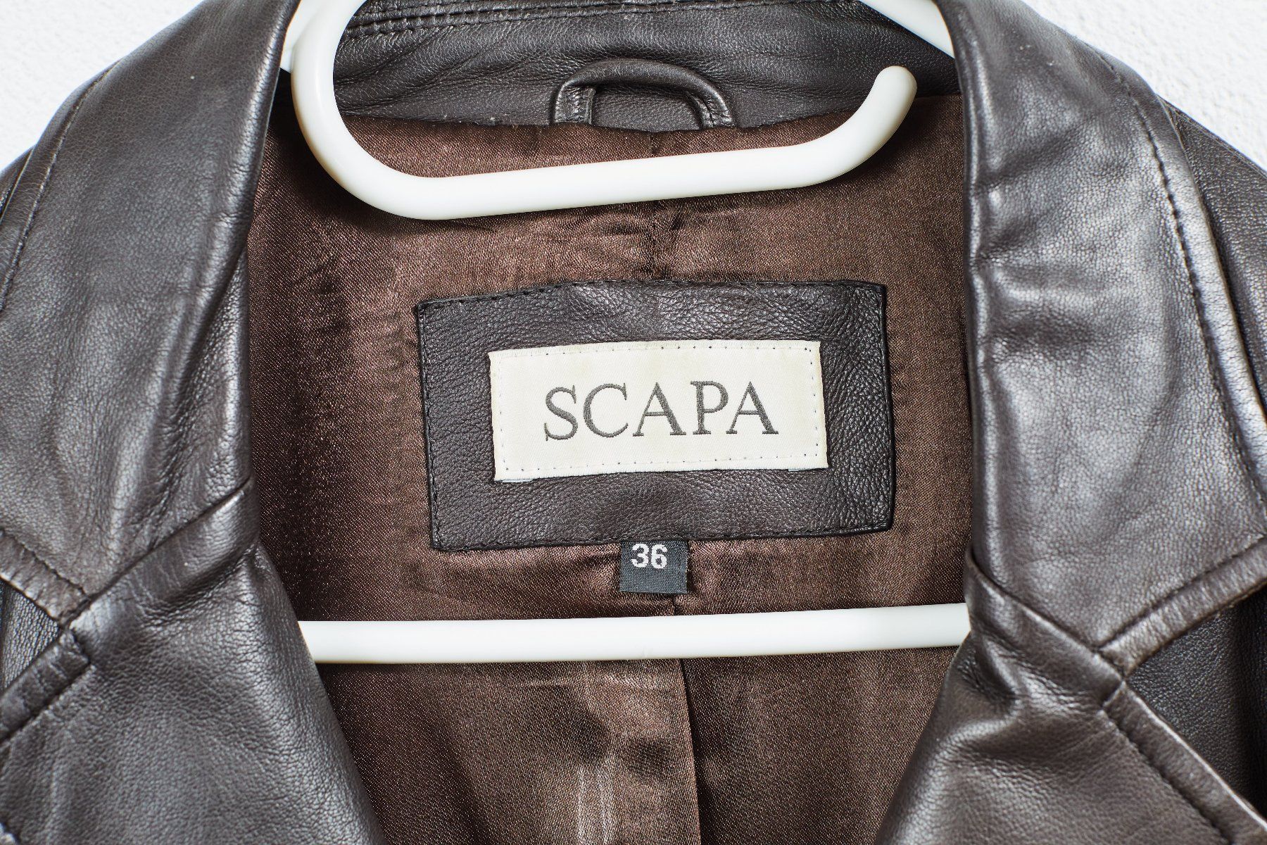 Cappotti: Wunderschöner Scapa Ledermantel, Grösse 36, Braun – Usato da Arni AG venduto da Pfidi7 3