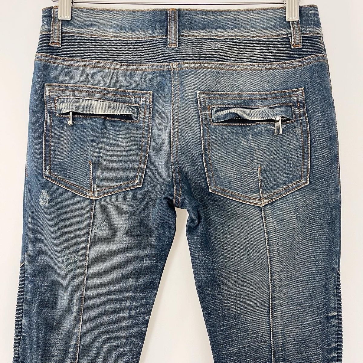 Balmain Jeans: BALMAIN Distressed Biker Jeans – Nuovo (secondo la descrizione) da Emmen venduto da Avviivva_Com2023 5