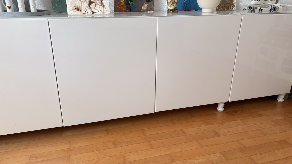 Ikea Meubles TV: PAX Sideboard weiss Glanz und Glasplatte – D'occasion à Au SG par ngashi 3
