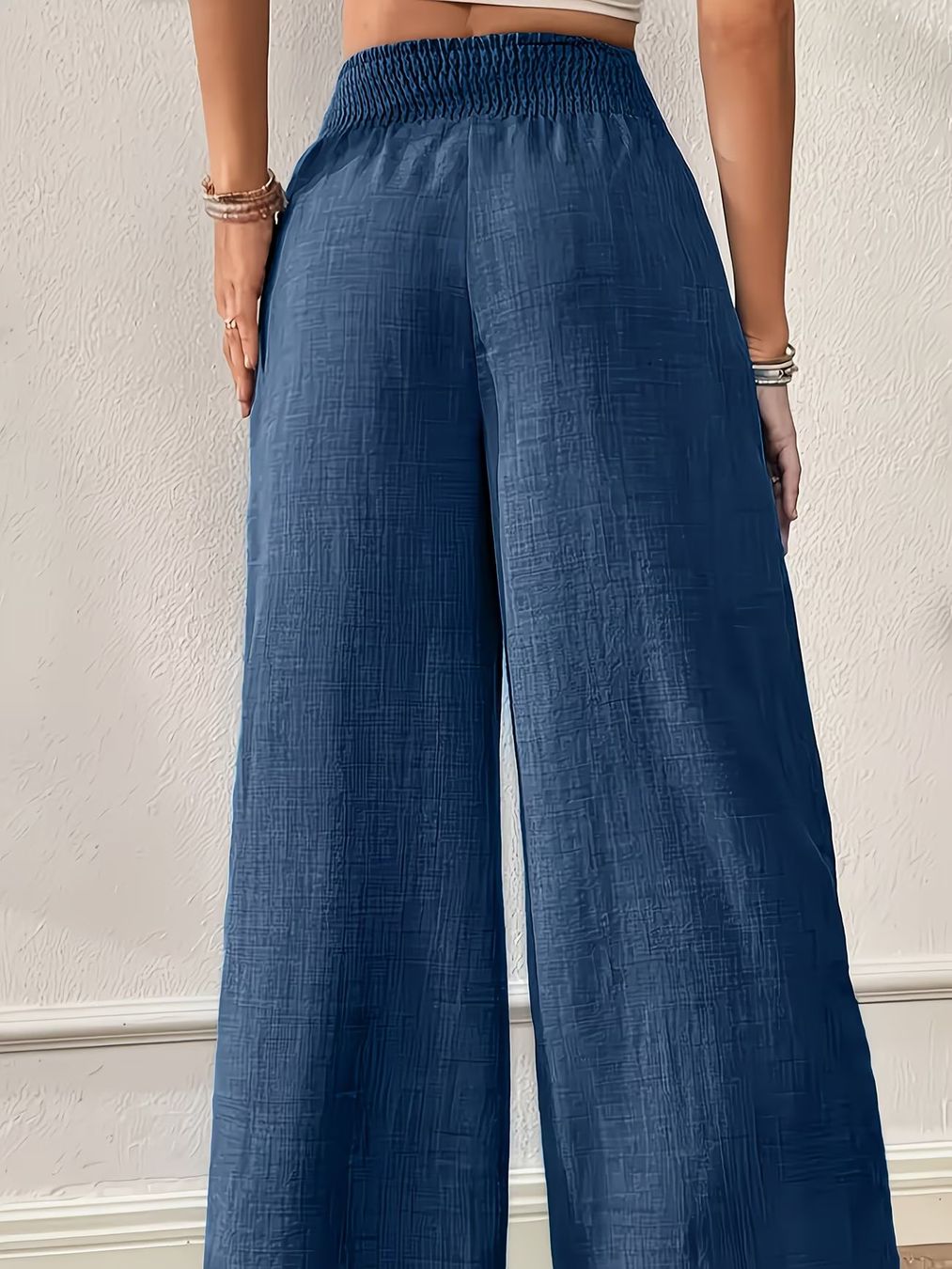 Pantaloni: pantalon large taille haute, taille élastique T46 – Nuovo (secondo la descrizione) da Tolochenaz venduto da nieeva 1