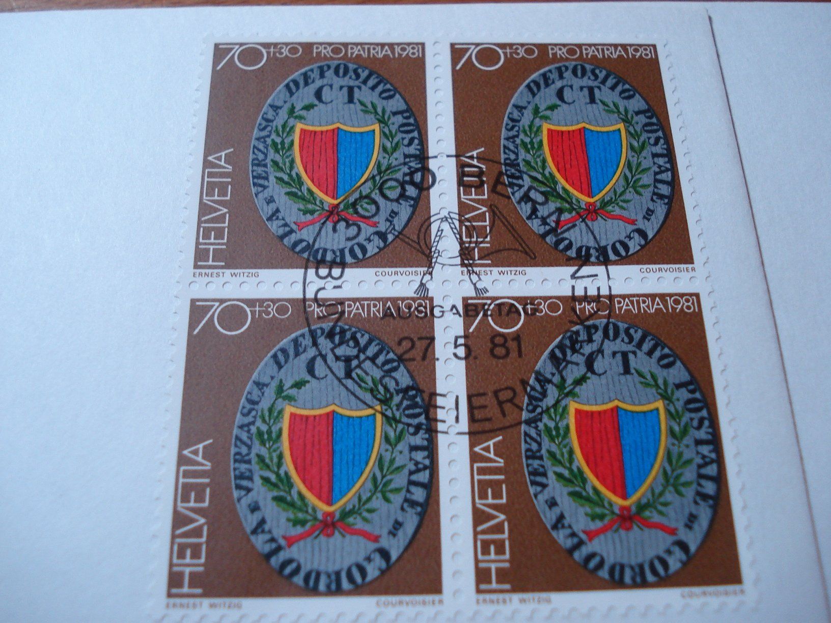 Tutti i francobolli: Pro Patria 1981, FDC Satz, Einzel + 4erblocks, 9 Belege – Usato da Niederwil AG venduto da morostahu