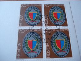 Pro Patria 1981, FDC Satz, Einzel + 4erblocks, 9 Belege