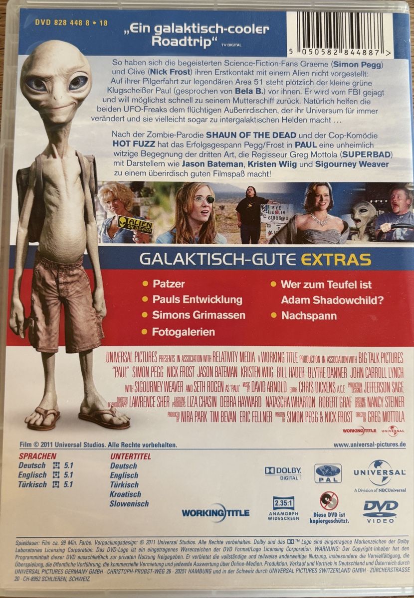 Alle DVDs: Paul Ein Alien auf der Flucht – Gebraucht aus Gebenstorf von pas_9p6b 1