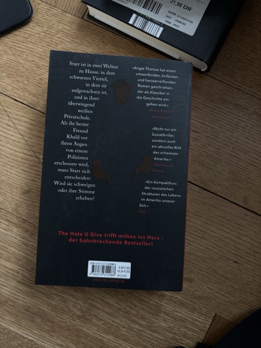 Bücher: Buch The hate u give von Angie Thomas – Neu (gemäss Beschreibung) aus Zürich von ric_r96d 2