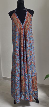 Sommerkleid Boho Paisley Seide 70% Gr. Free Size 