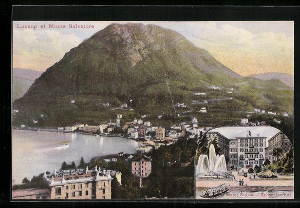 Cartes postales: Lugano, Hotel Suisse-Schweizerhof, Monte – D'occasion à Berlin par bartko-reher