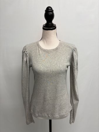 Neues Ann & Line Langarmshirt grau XS Puffärmel Baumwolle