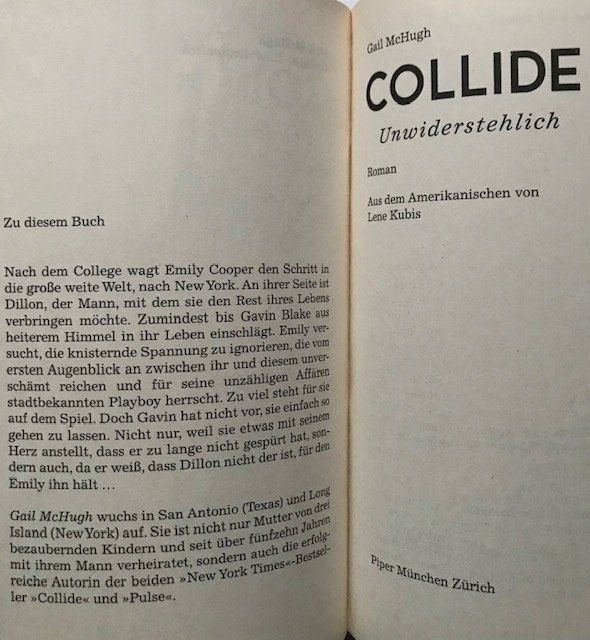 Livres: Collide - unwiderstehlich von Gail McHugh – D'occasion à Zürich par popcorn67 3