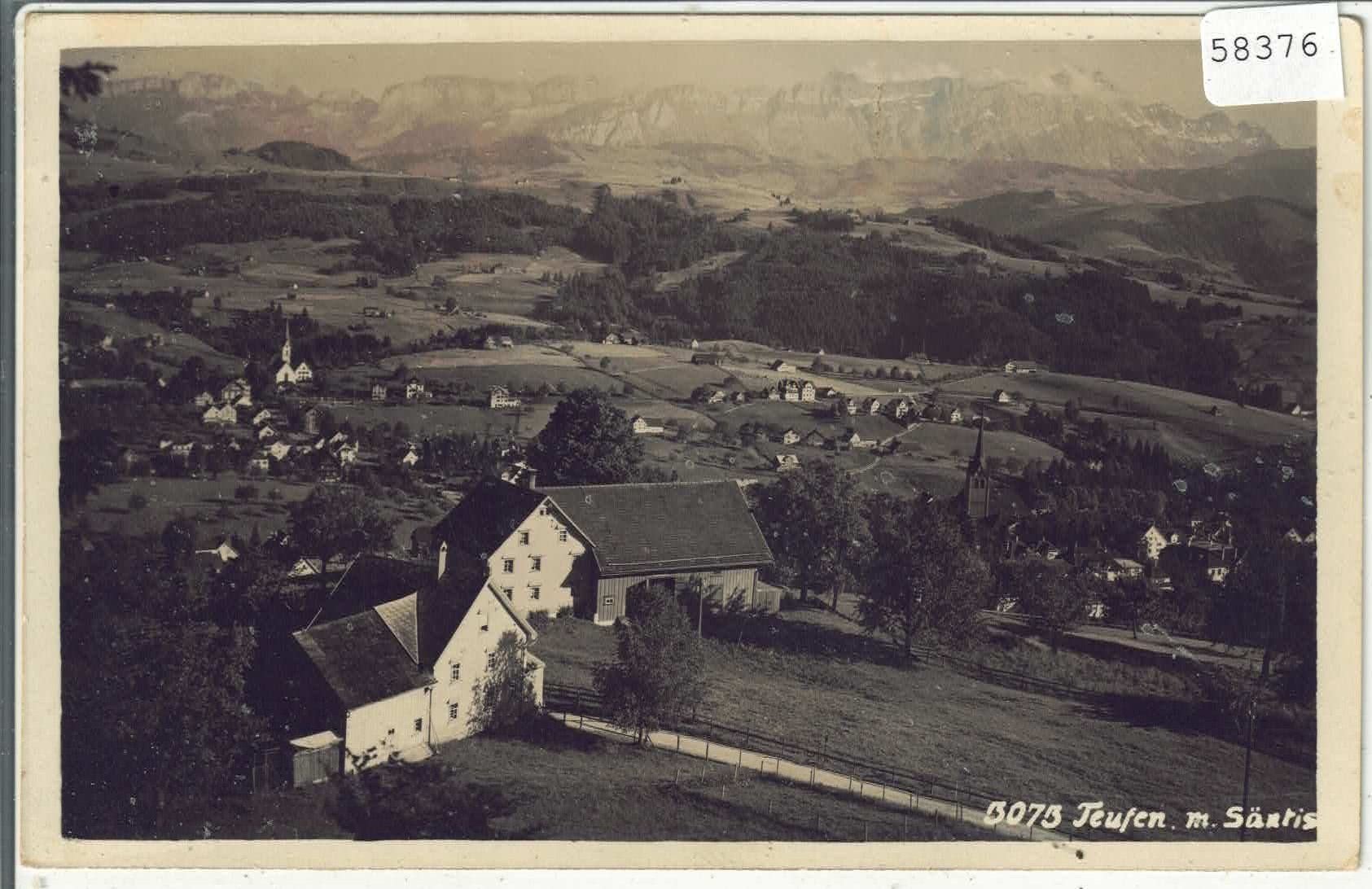 Cartoline postali: Teufen mit Säntis – Usato da Ettingen venduto da Kartenplanet