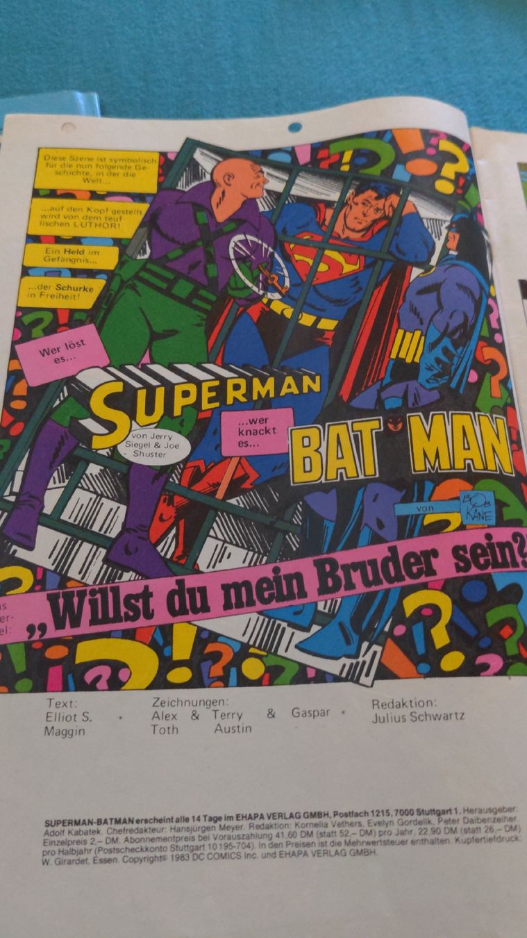 Fumetti: 2x Comic Superman Batman Nr. 3 & 4, 1983 mit Extrateil – Usato da Niederscherli venduto da Mon_Art 2
