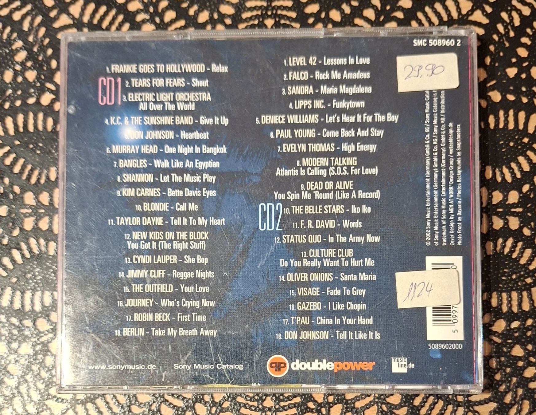 CD: Hot Nights Kulthits 80's, 2CD, Pop/Rock Compilation 2002 – Usato da Amriswil venduto da Celini3 1