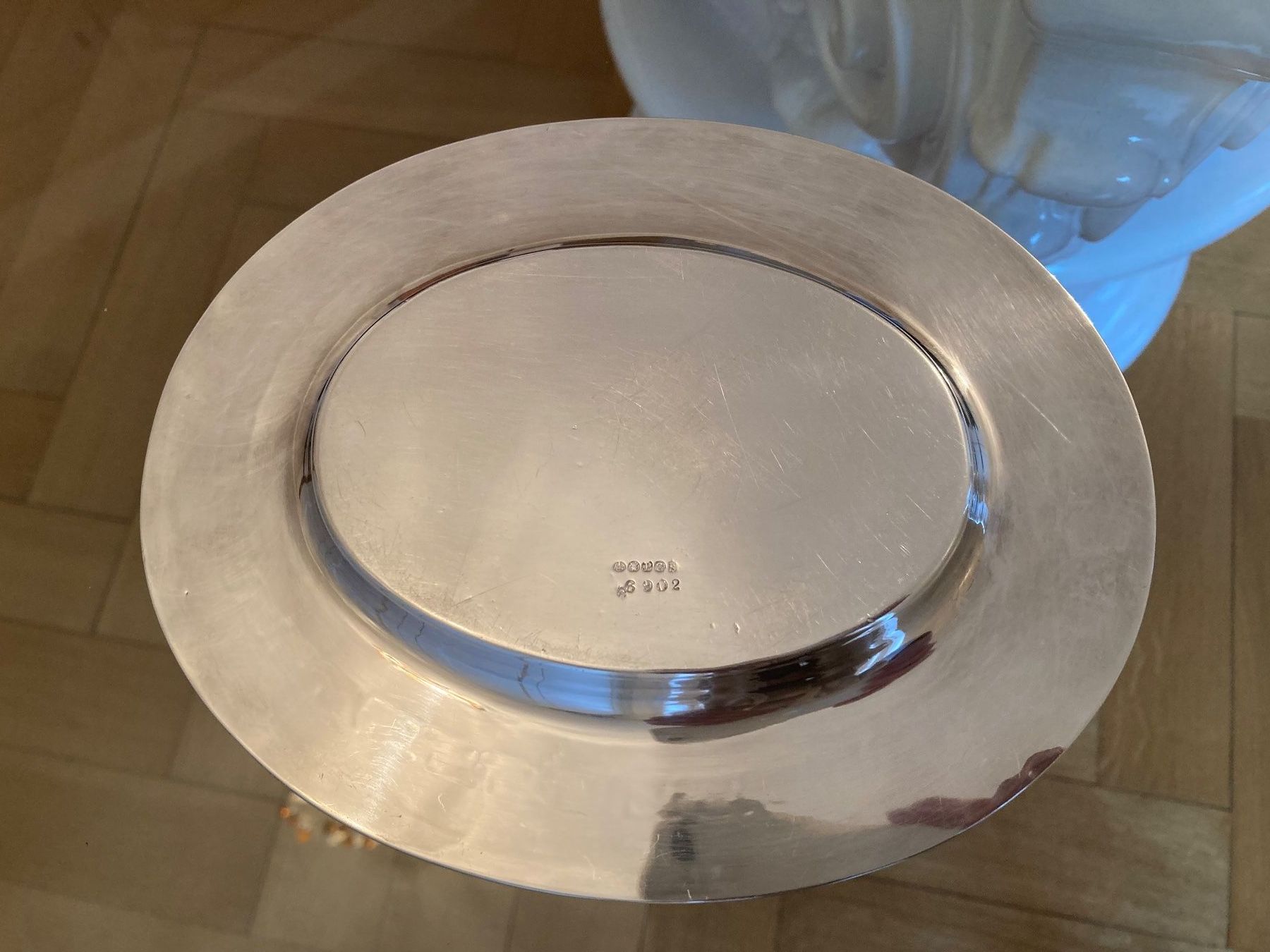 Piatti di portata: TABLETT VIDEPOCHE mit GRECA, 20x15 cm, versilbert – Usato da Zürich venduto da kostbares 3