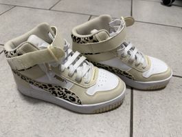 Puma High-Top Sneaker Weiss/Leo-Muster Gr. 38 