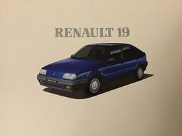 Renault 19 Verkaufsprospekt mit 32 Seiten Topzustand