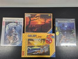 4 Puzzle mit verschiedenen Motiven