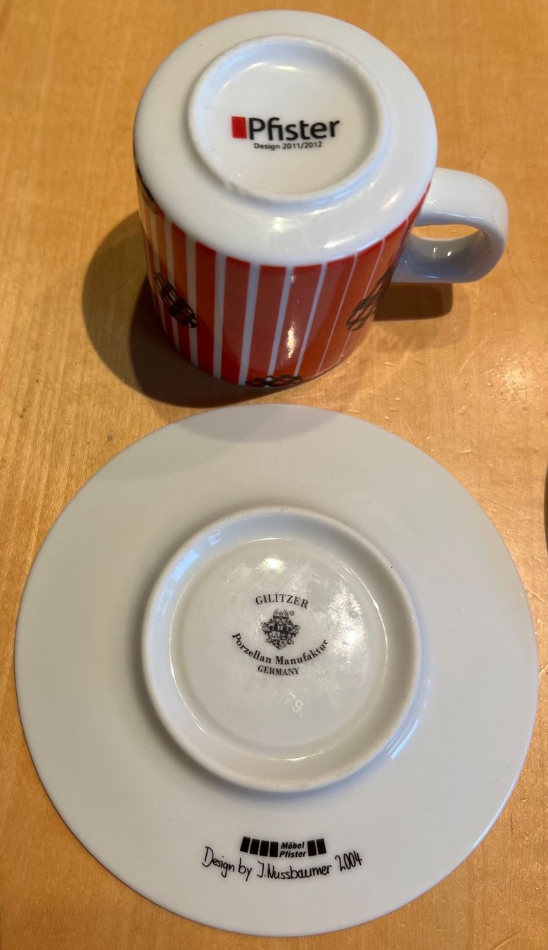 Tassen: Espressotassen 2 Stück mit Unterteller – Gebraucht aus Liestal von FlomiVivi 2
