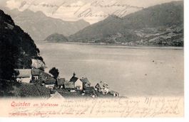 Quinten am Wallensee mit Stabstempel 1904