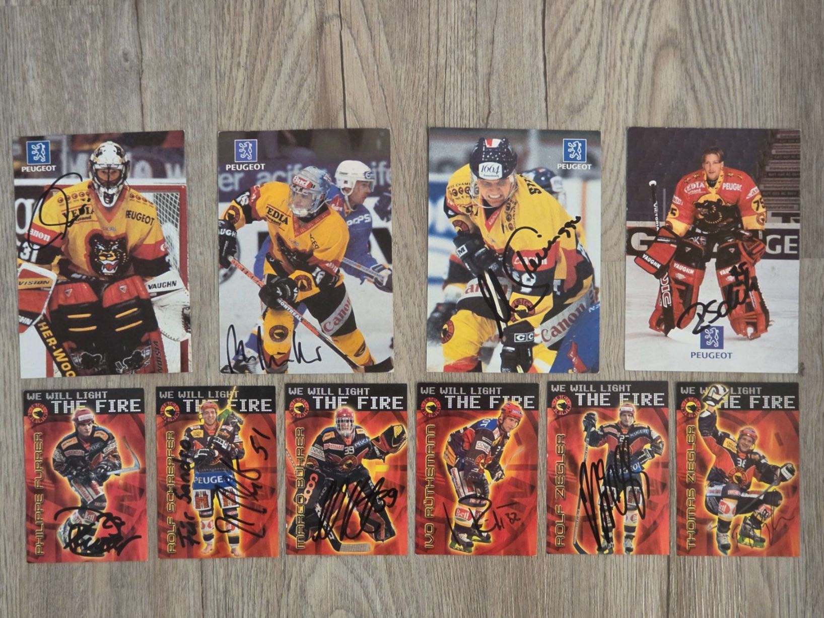 Autogramme: 10 Autogrammkarten SCB / SC Bern / Tosio, Steinegger etc. – Gebraucht aus Bern von Sandroid17