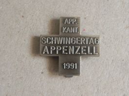 Abzeichen Kantonal Schwingfest Schwingen Appenzell 1991