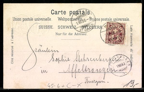 Cartoline postali: Litho Wyl /SG, St. Gallischisches Kanton – Usato da Berlin venduto da bartko-reher 1
