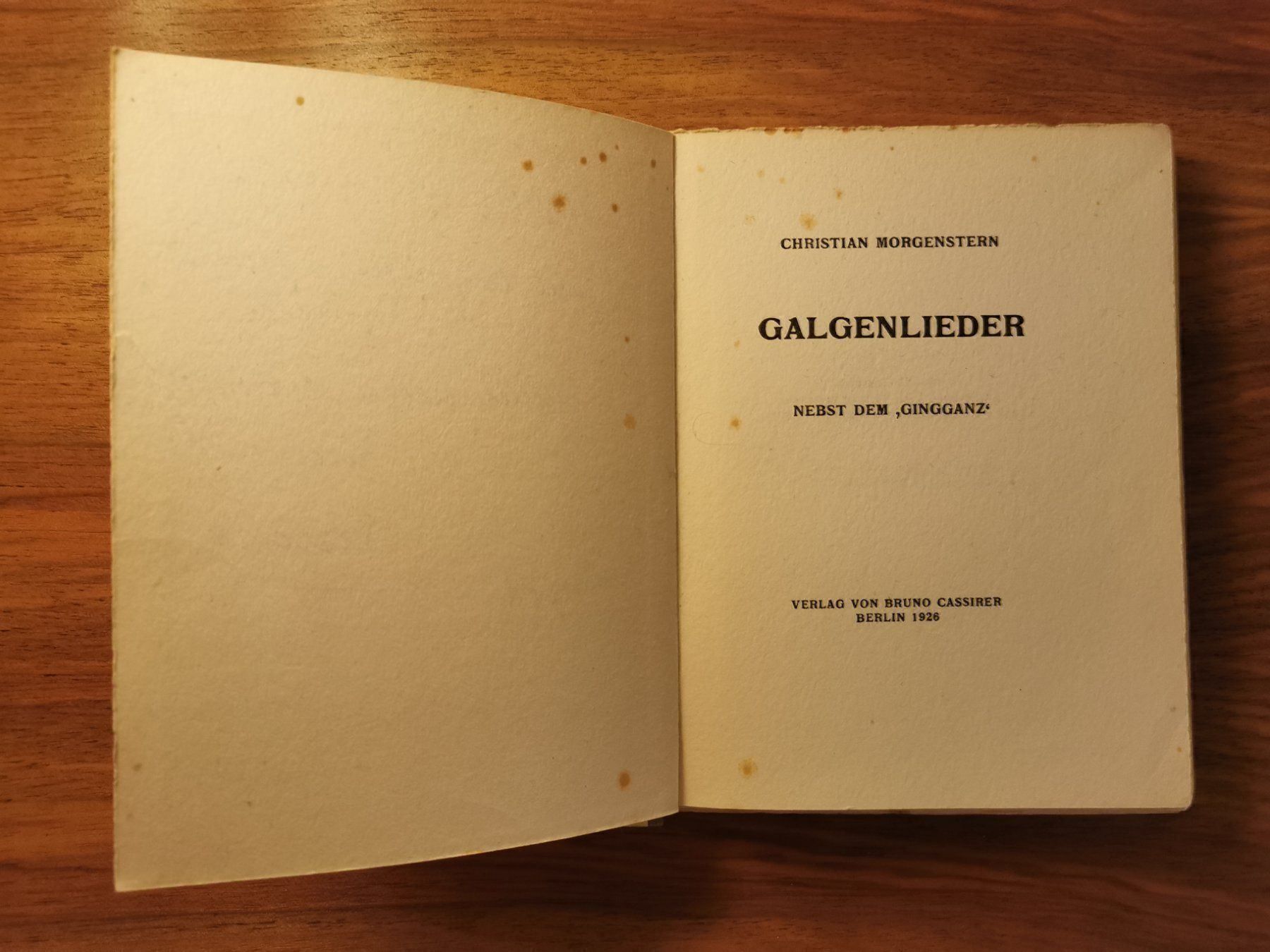 Libri: Christian Morgenstern, Galgenlieder – Usato da Berneck venduto da Hansi_Muenz 2
