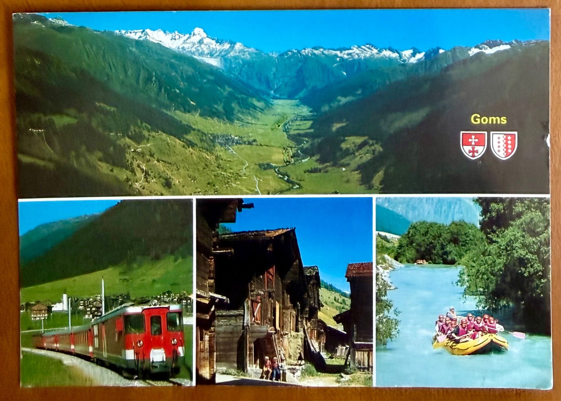 Cartoline postali: Goms -  Multivue - Bahn – Usato da Lutry venduto da Ediego