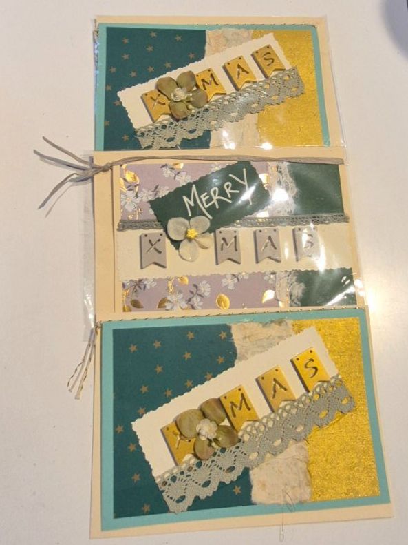 Cartes: 3er SET, Weihnachtskarten mit X-MAS Buchstaben – Neuf avec emballage d'origine à Nottwil par echtMOMO
