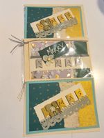 3er SET, Weihnachtskarten mit X-MAS Buchstaben