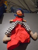 Puppentheater - Figur Kasperli rot/weiss/schwarz kariert