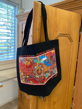"Bulurru" Stoff Tasche, Australian Aboriginal Art "Neu"