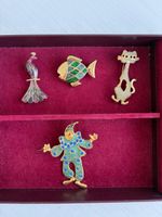 4 Broschen Modeschmuck   5 – 7 cm hoch