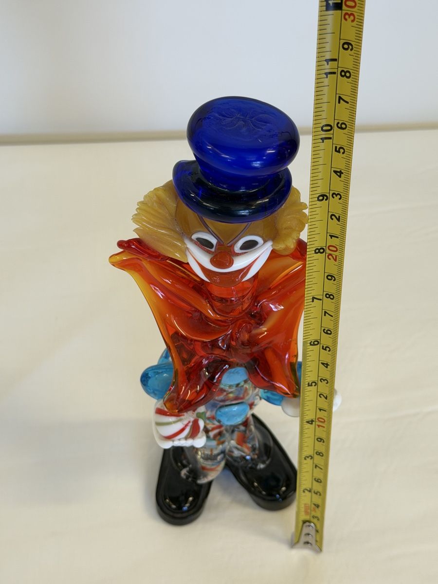 Murano Statuette: Statuette clown en verre multicolore Murano  – Usato da montreux venduto da Always-Good 7