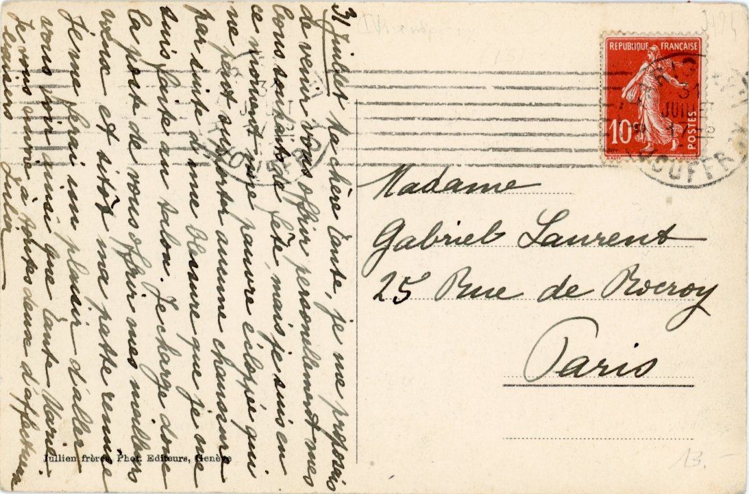 Cartoline postali: Champéry  VS   et les Dents blanches      en 1917 – Usato da Brig venduto da Valcards54 1