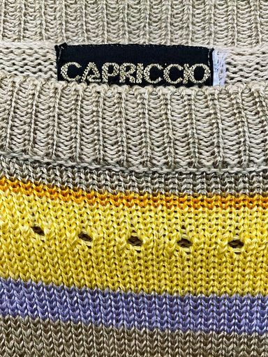 Lots de vêtements: Capricco gestreifter Strickpullover - Beige mit gelben und – D'occasion à Zug par vinokilo 3