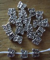Tibetan  Silver Beads Butterfly 4,5 mm