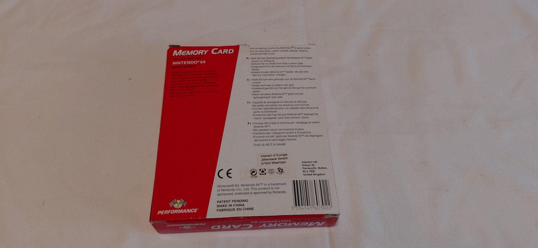 Nintendo Lecteurs & Adaptateurs: Nintendo 64 Memory Card OVP – D'occasion à Gretzenbach par Uli1980 6