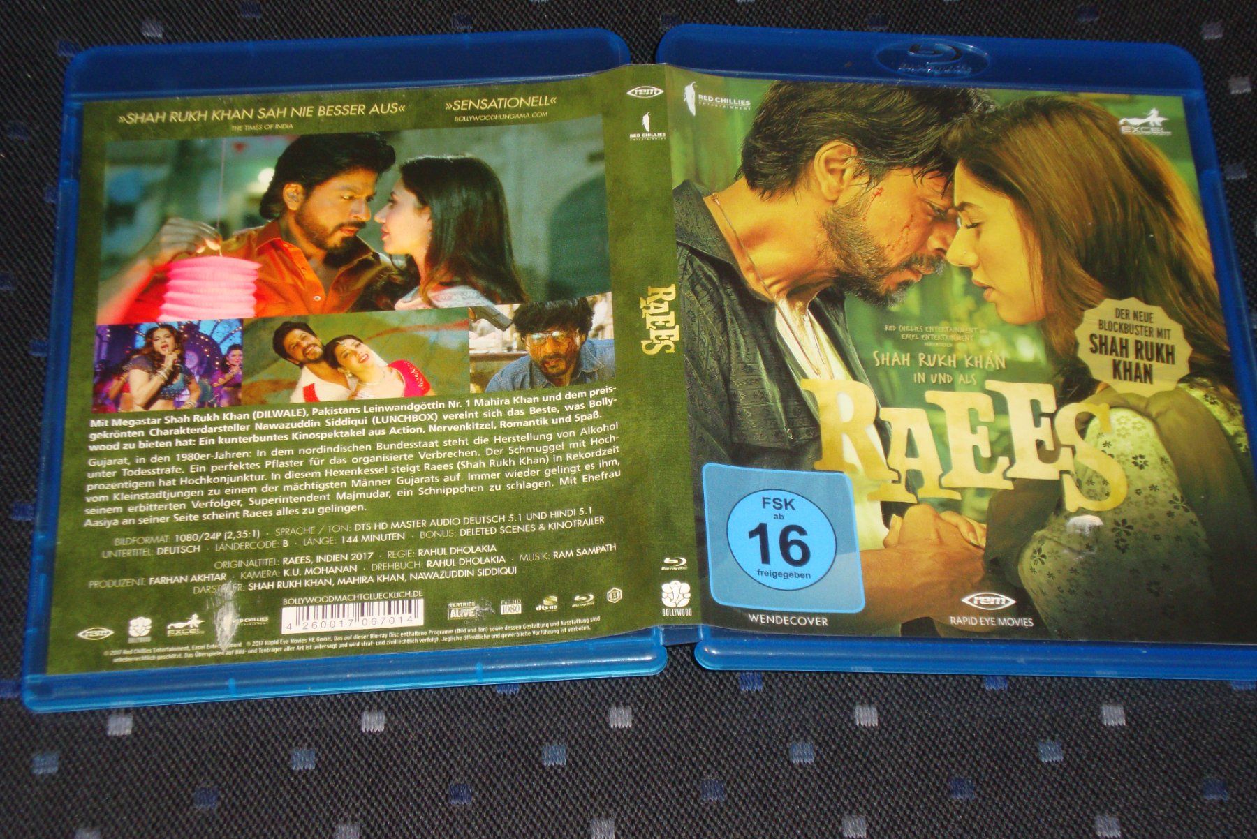 Tutti i DVDs: RAEES - Bollywood Blu-Ray mit Superstar Shah Rukh Khan – Usato da Bern venduto da carola31