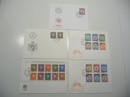 1968  Dienstmarken Liechtenstein  /  6 FDC