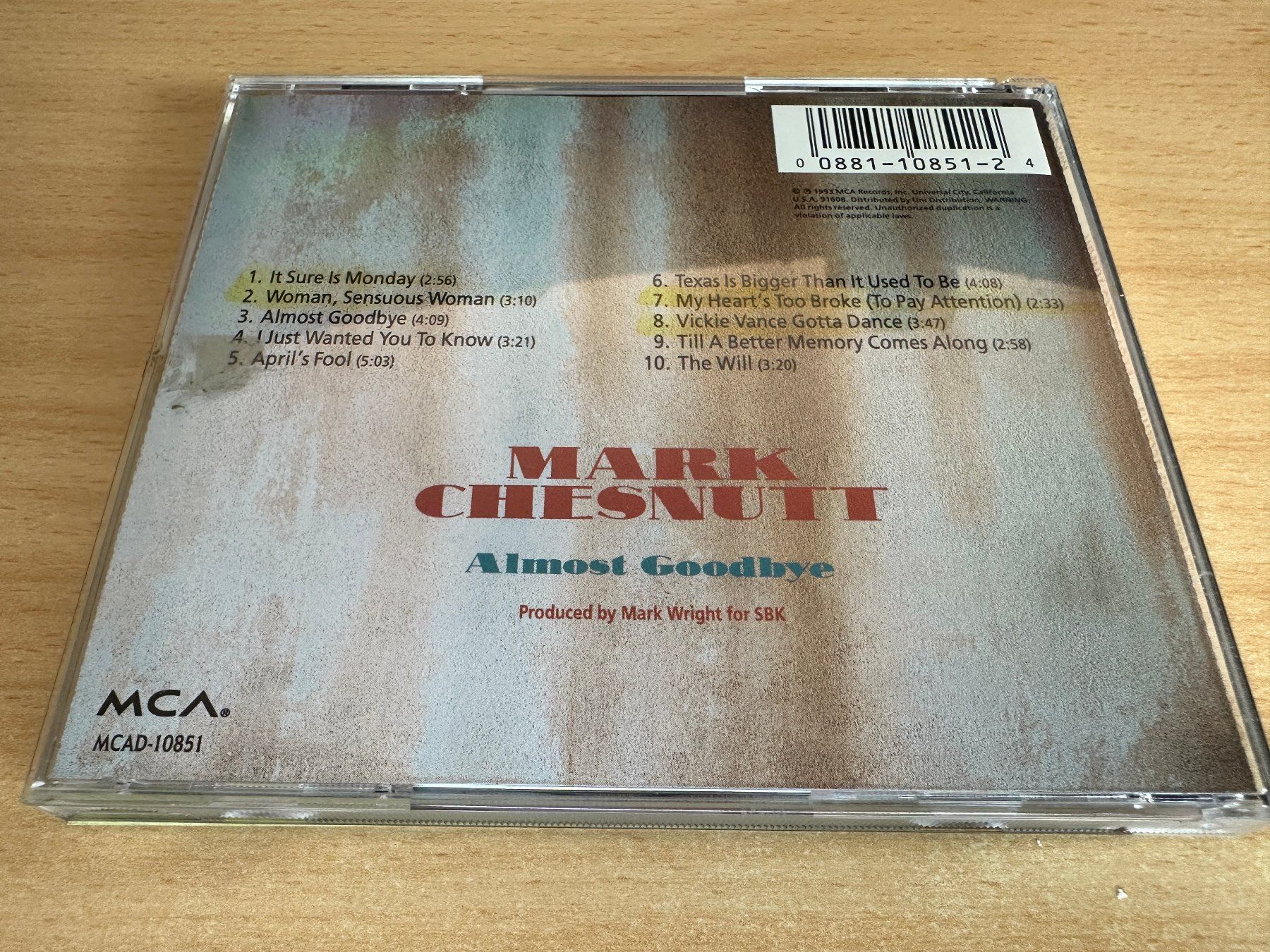 CDs: Mark Chesnutt – Almost Goodbye – Gebraucht aus Rikon im Tösstal von Alpenmutz 1