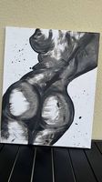 HANDGEMALT AUF LEINWAND- ABSTRAKTE BODY-ART