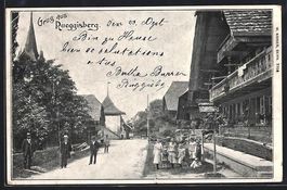AK Rueggisberg, Strassenpartie im Ort