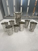 Alte Zinnbecher-Sammlung mit Pokal, JG 1976-1992, Rarität
