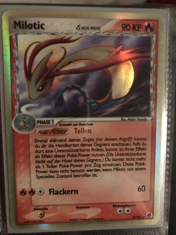 Milotic Holo DE 5/101 Delta Species Pokemon Karte (Gebraucht) in Biel ...