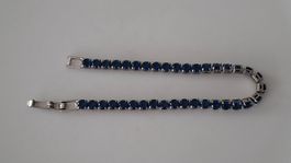 Armband mit blauen Strass-Steinchen Modeschmuck