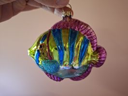 neu: Glas Fisch Christbaumschmuck bunt