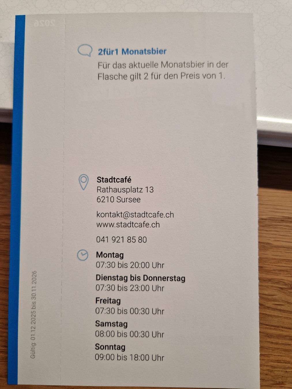 Buoni: 2für1 Stadtcafe, Sursee – Nuovo e nell'imballaggio originale da Kulmerau venduto da Doene7 1