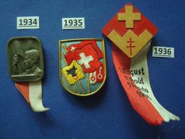 Abzeichen 1. August 1934-1935-1936