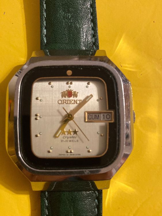 Montre Orient Automatique 21 Rubis - à Réparer (mouvement Mécanique) - Modèle Unisexe Avec Cadran Cristal