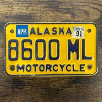 🇺🇸 U.S. Motorradnummer, Alaska 8600 ML - (18x10cm)